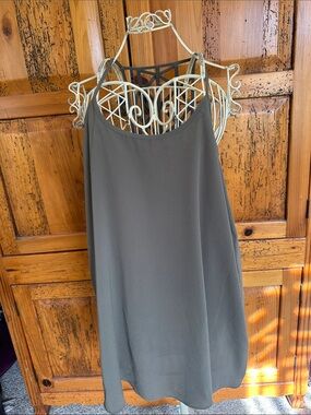 Moa Moa Olive Strappy Back Slip Dress